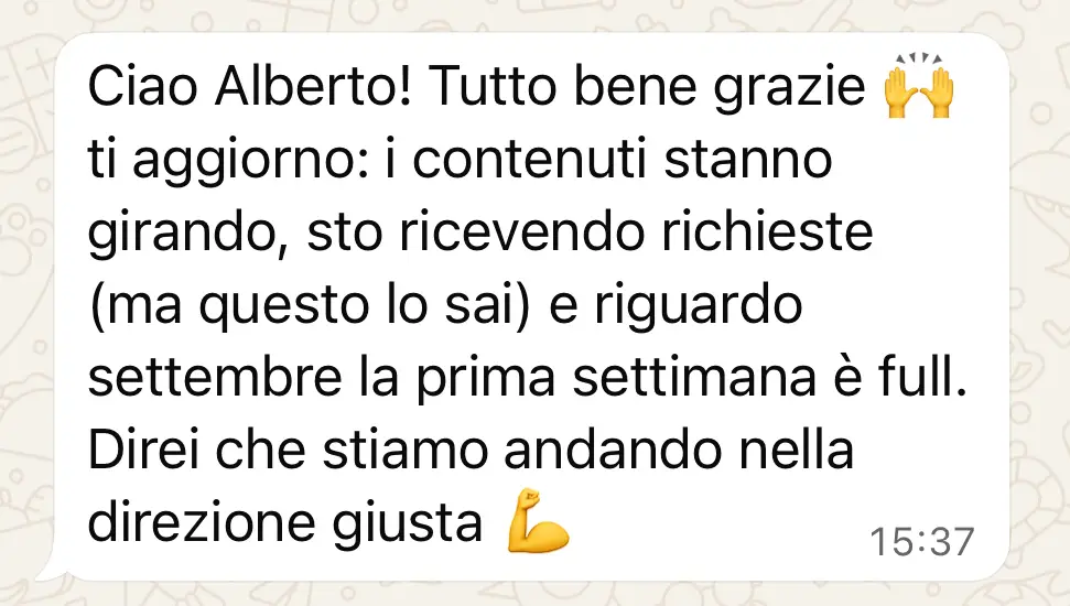 Feedback cliente